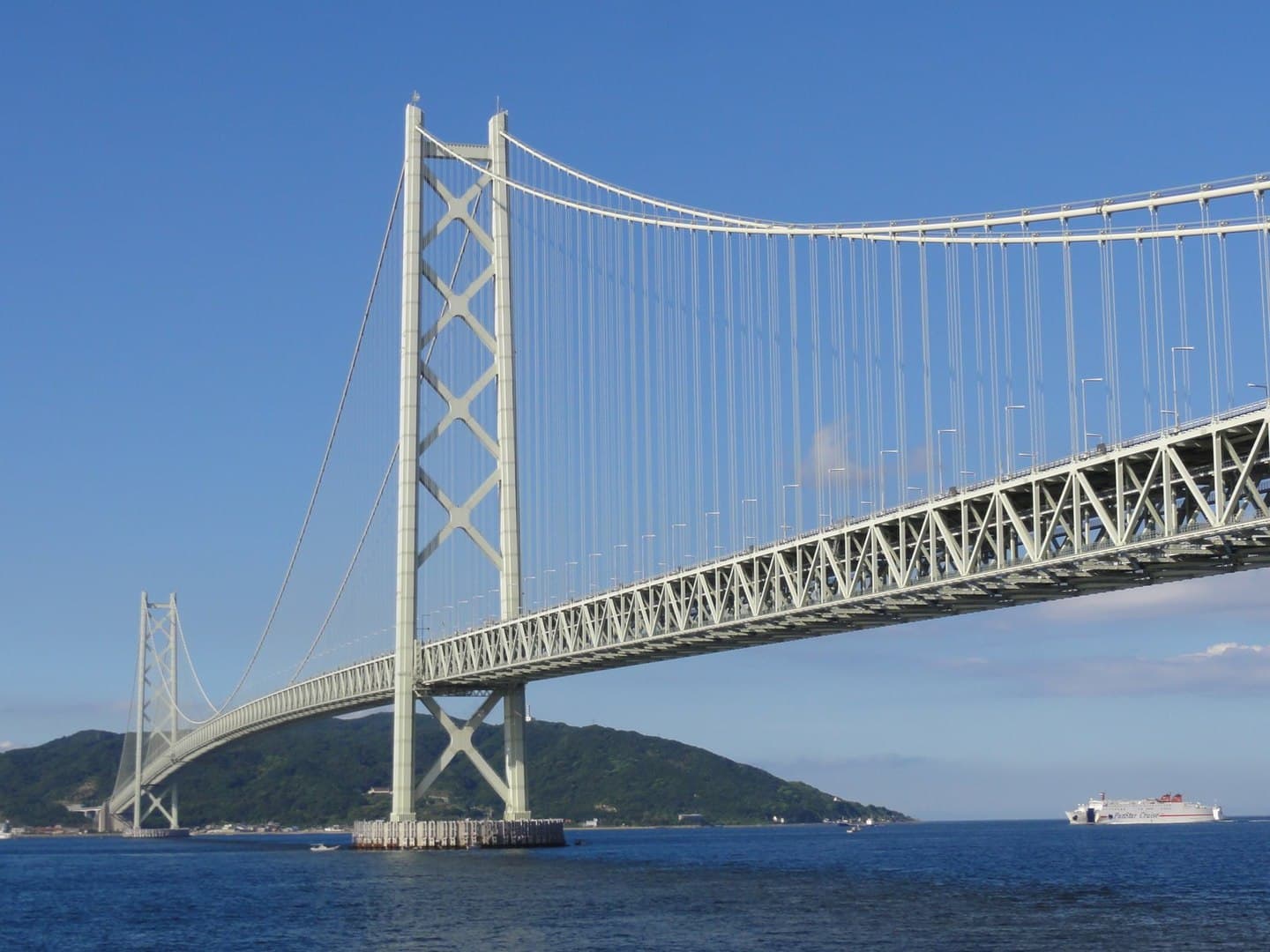 Original photo of the Akashi Bridge